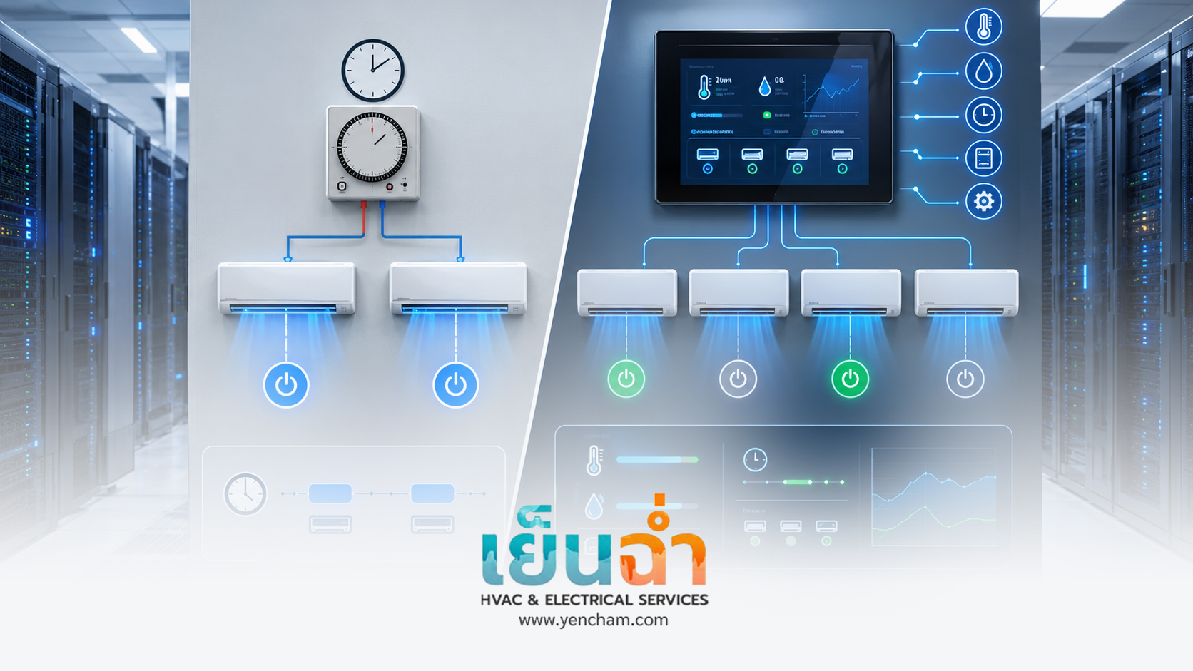 สลับการทำงานแอร์ด้วย Controller ดีกว่า Timer อย่างไร?